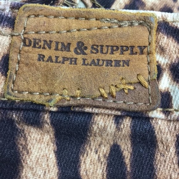 RARE Deadstock Ralph Lauren Denim & Supply Leopard Cheetah Patchwork Jeans 28/32 - Picture 6 of 8